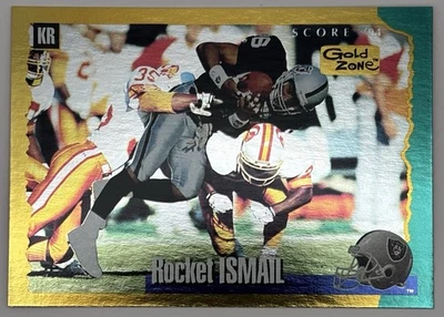 Puntuación 1994 - Rocket Ismail #266 Gold Zone casi nuevo Raw Los Angeles Raiders Foto 1 de 4