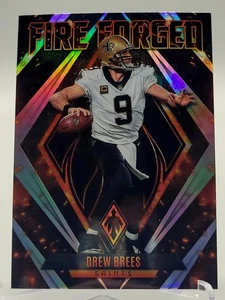 2022 PHOENIX DREW BREES FIRE FORGED SILVER FOOTBALL CARD SAINTS NFL panini - Picture 1 of 2
