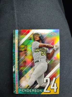 2020 Topps Chrome Update Series - Target a Numbers Game Rickey Henderson #NGC-5 - Imagem 1 de 2