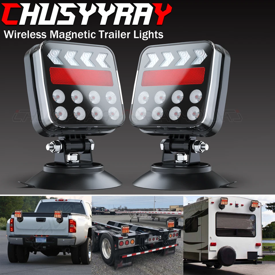 Kit de luces traseras magnéticas inalámbricas para remolque para camión MACK Vision CX CXN Foto 1 de 4