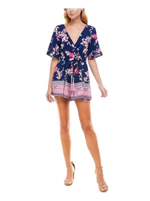 TRIXXI 女式弹力腰带露脖连身裤 — 第 1/4 张图片