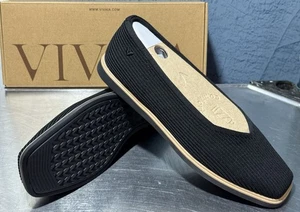 Vivaia Mabel Damen-Stehflats eckige Zehenpartie schwarz Größe 9 US/EU 40 - Bild 1 von 8