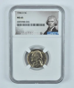 MS65 1946-D Jefferson Nickel NGC Special Label *2546 - Picture 1 of 5