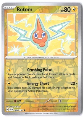 Rotom 061/191 SV08: Surging Sparks NM Reverse Holo - Image 1 of 2