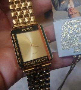 ESTATE VINTAGE PAOLO GUCCI WATCH GOLD TONE NICE! - Picture 1 of 18
