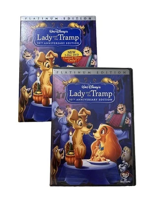 Lady and the Tramp DVD 2006 2-Disc Set Platinum Edition 50th Anniversary SLIPCOV - Image 1 of 4