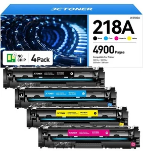 JCTONER 218A Toner Cartridges 4-Pack High-Yield Replacement for HP - Picture 1 of 13