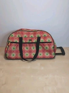 Lucas Designer Carry On Luggage/ Duffel Bag/Lightweight w/ 2 rollers - Handle - Picture 1 of 13