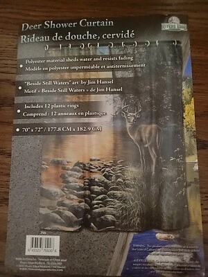 Al lado Stillwater ciervo cortina de ducha 70/72 vinilo Foto 1 de 4