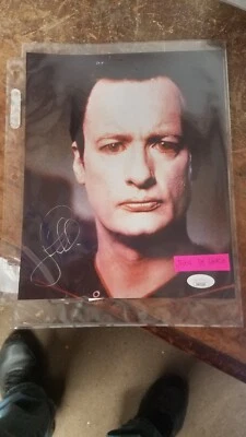 Foto firmada por John De Lancie 8 x 10 color Star Trek próxima generación JSA Foto 1 de 3