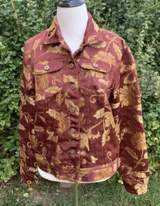 Z. Cavaricci Limited Edition Gold Embroidered Rust colored Jacket L - Picture 1 of 12