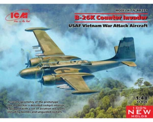 ICM 48279 USAF Vietnam War Attack Aircraft B-26K Counter Invader 1:48 modellismo - Foto 1 di 12