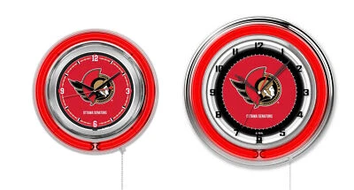 NHL - Ottawa Senators Double Neon Ring, Logo Clock Hockey Team Logo Foto 1 de 4