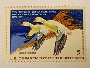 US DEPARTMENT OF INTERIOR DUCK STAMP 1977-1978 UNUSED - Picture 1 of 2