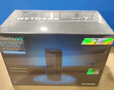 C0 NETGEAR Nighthawk BE9200 Wi-Fi 7 Tri-Band Router gaming RS280S-1CCNAS New - Image 1 of 4