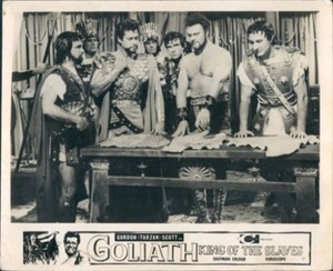 GOLIATH KING OF THE SLAVES GORDON SCOTT LOBBY CARD