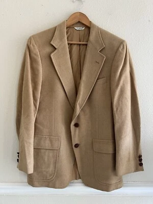 Barrister Vintage 100% Camel Hair Sports Jacket Coat Men’s Size Large Neutral - Image 1 of 4