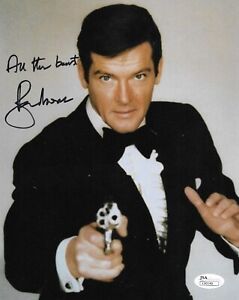 Roger Moore James Bond 007 Signed Autographed 8X10 Photo JSA COA