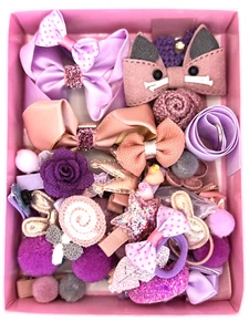 36-Piece Hair Accessories Set for Girls Clips, Bows & Hair Ties New Gift Box - Picture 1 of 6