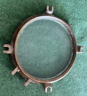 Vidrio de 16" de latón Liberty Ship de la Segunda Guerra Mundial Foto 1 de 4