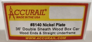 Accurail, HO, #8140 Placa de Níquel RR, 36' Doble Vaina Madera Caja Coche, Nuevo - Imagen 1 de 3