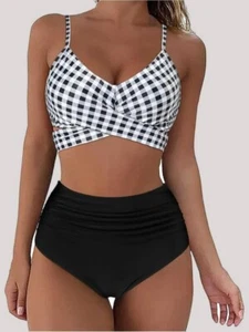 Tied Printed Spaghetti Strap Two-Piece Swim Set Size Medium - Picture 1 of 2