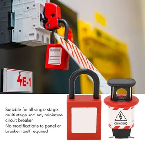 Circuit Breaker Lockout Set Electrical Lockout Tagout Kit Breaker Box Lock - Picture 1 of 24