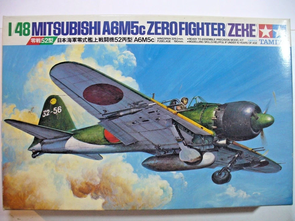 MITSUBISHI A6 M5C ZERO FIGHTER 1/48 TAMIYA  scatola 29x19x4.5 - Immagine 1 di 1