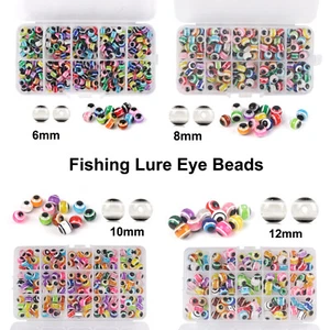 120 piezas-300 piezas cuentas ojos de pez surtido color mixto 6 mm/8 mm/10 mm/12 mm con caja - Imagen 1 de 5