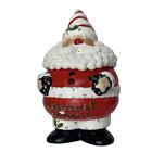 Vintage Kitschy Christmas Santa Cookie Jar - 1986 80s Christmas 14”
