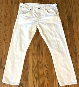 Pantalones de mezclilla Citizens of Humanity para mujer talla 29 Emerson blancos abotonados ajustados novio - Imagen 1 de 12