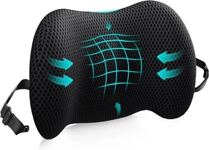Lordosenstützkissen für Bürostuhl Auto - Memory Foam Rückenkissen - Bild 1 von 10