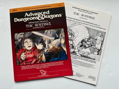 AD&D Dungeons & Dragons Module UK2 THE SENTINEL - TSR 9101 1983 - Game Adventure - Image 1 of 4
