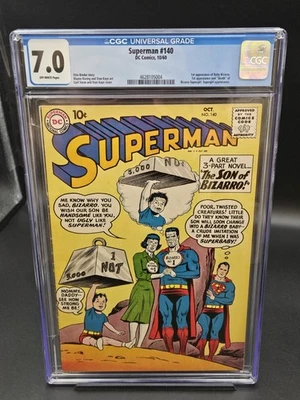 *SUPERMAN #140 CGC 7.0  BRAND NEW SLAB *DC 1960*1ST Baby Bizarro ,SHIPS FREE  - Image 1 of 4