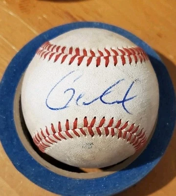 Autographed Baseball game used CONNOR NOLAND - Image 1 of 2