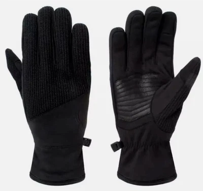Guantes Spyder Para Hombre Negros Core Conduct Pantalla Táctil Compatible Talla MEDIANA - Nuevos Foto 1 de 4