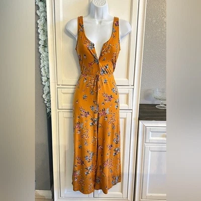 Pequeño Estampado Floral Sin Mangas Pantalones Mameluco Mono Suelto Fluido Elástico Foto 1 de 4