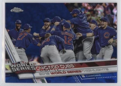 2017 Topps Chrome Sapphire World Series Highlights /250 Chicago Cubs Team #206 - Image 1 of 3