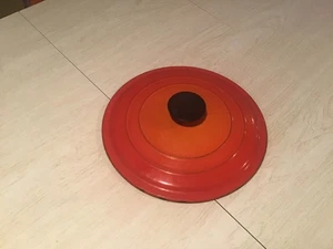 Vintage Le Creuset E Ersatzdeckel nur Blaze Orange Made in France - Bild 1 von 6