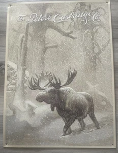 The Peters Cartridge Co. Remington  Hunting MOOSE TIN Metal Sign 16" H x 12"W - Picture 1 of 3