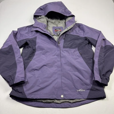 Chaqueta Eddie Bauer para mujer grande púrpura WeatherEdge 365 con capucha impermeable lluvia Foto 1 de 4