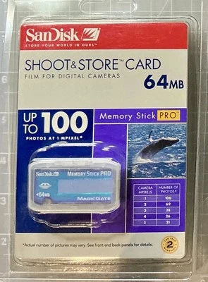 SanDisk Shoot  Store 64MB Memory Stick PRO Card - SDMSS-64-A10 - Image 1 of 2