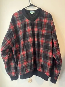 Pullover cortavientos vintage Winner Mate Golf Collection a cuadros para hombre grande L - Imagen 1 de 4