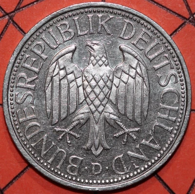 Alemania 1991 D Mark Bundesrepublik Deutschland, Eagle - Moneda extranjera 23,5 mm Foto 1 de 2