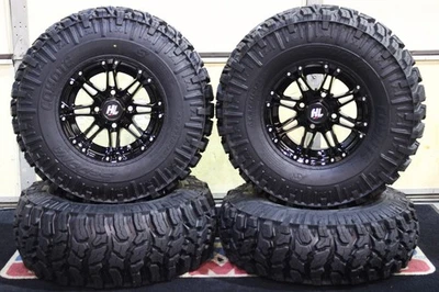 KAWASAKI BRUTE FORCE 750 27" COYOTE ATV TIRE & HL3 BLACK WHEEL KIT IRS1CA - Image 1 of 4