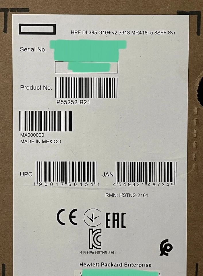 HPE DL385 Gen10+Plus V2 AMD 7313 32GB RAM 8xSFF MR416i-a 800W PSU SATA/SAS/NVMe - Image 1 of 4
