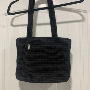 Bolso de Hombro The SAK Crochet Tejido Negro Bolso de Mano Cartera Boho - Imagen 1 de 8