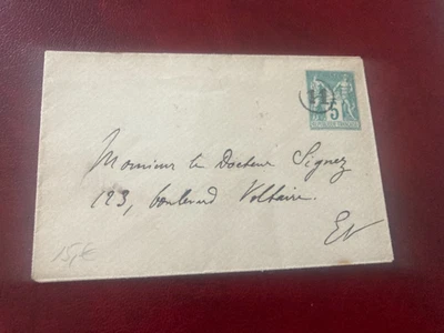 Lettre  France Entier Postal no 75-E1 type sage année 1878 1906 - Photo 1/3