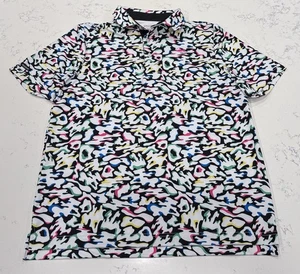 Good Good Golf Polo Herren Medium Kurzarm Bunt Funky All Over Print AOP - Bild 1 von 8