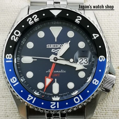SEIKO 5 Sports SKX Sports Style GMT SBSC003 Blue Men's Watch New in Box - Image 1 of 4
